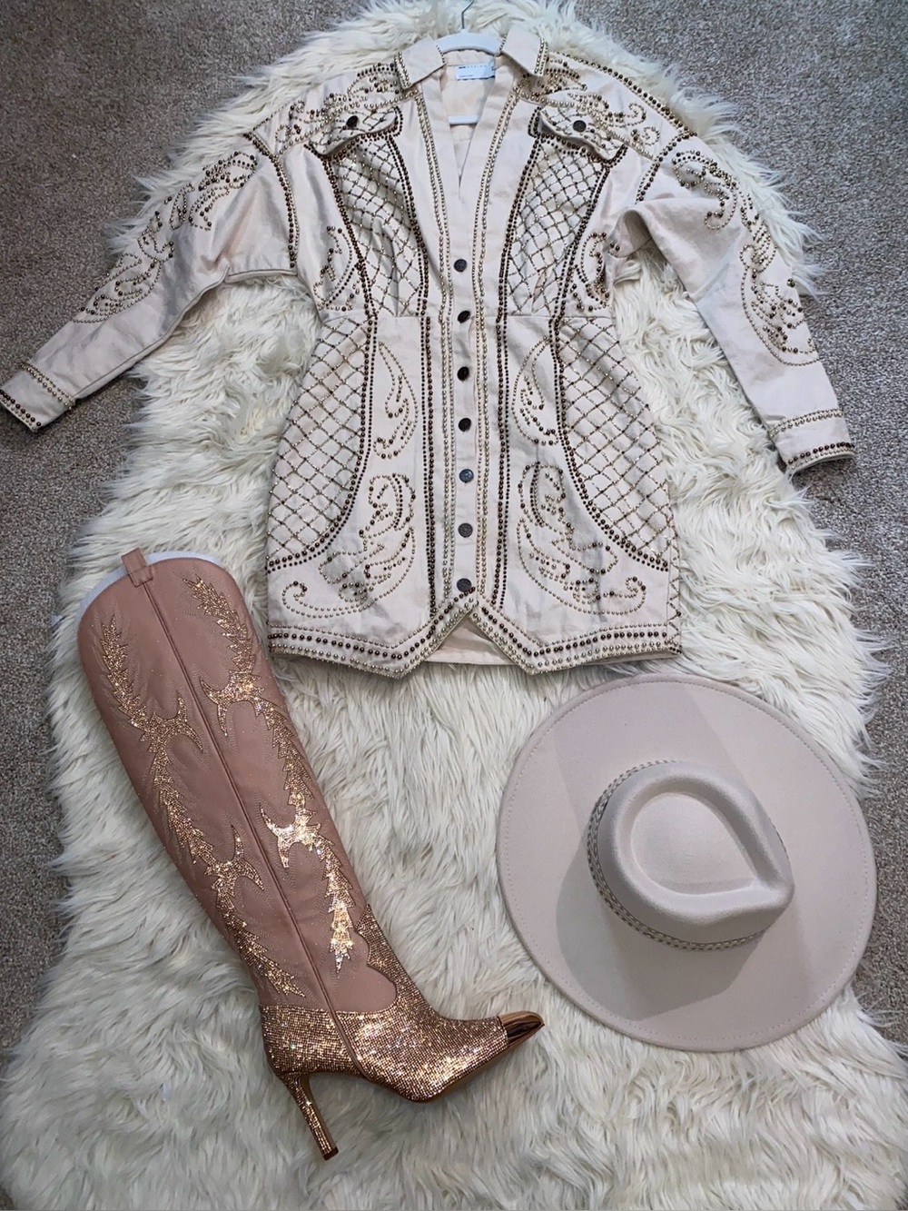 Gianni Bini PearlySand KatyannaTwo Over-the-Knee Rhinestone Embellishment Boots - Picture 12 of 12